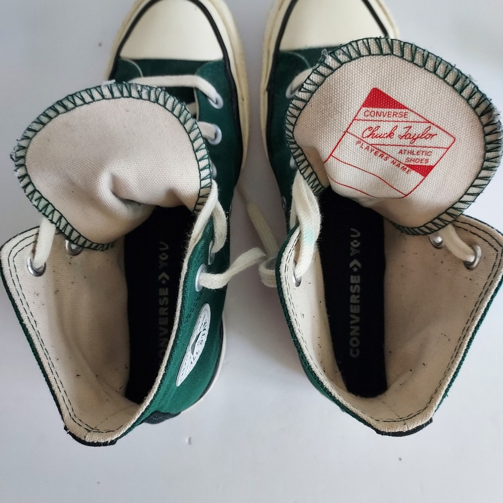 Converse Chuck 70 High Top Sneakers Forest Green Canvas M 3.5 W 5.5 - Picture 8 of 9